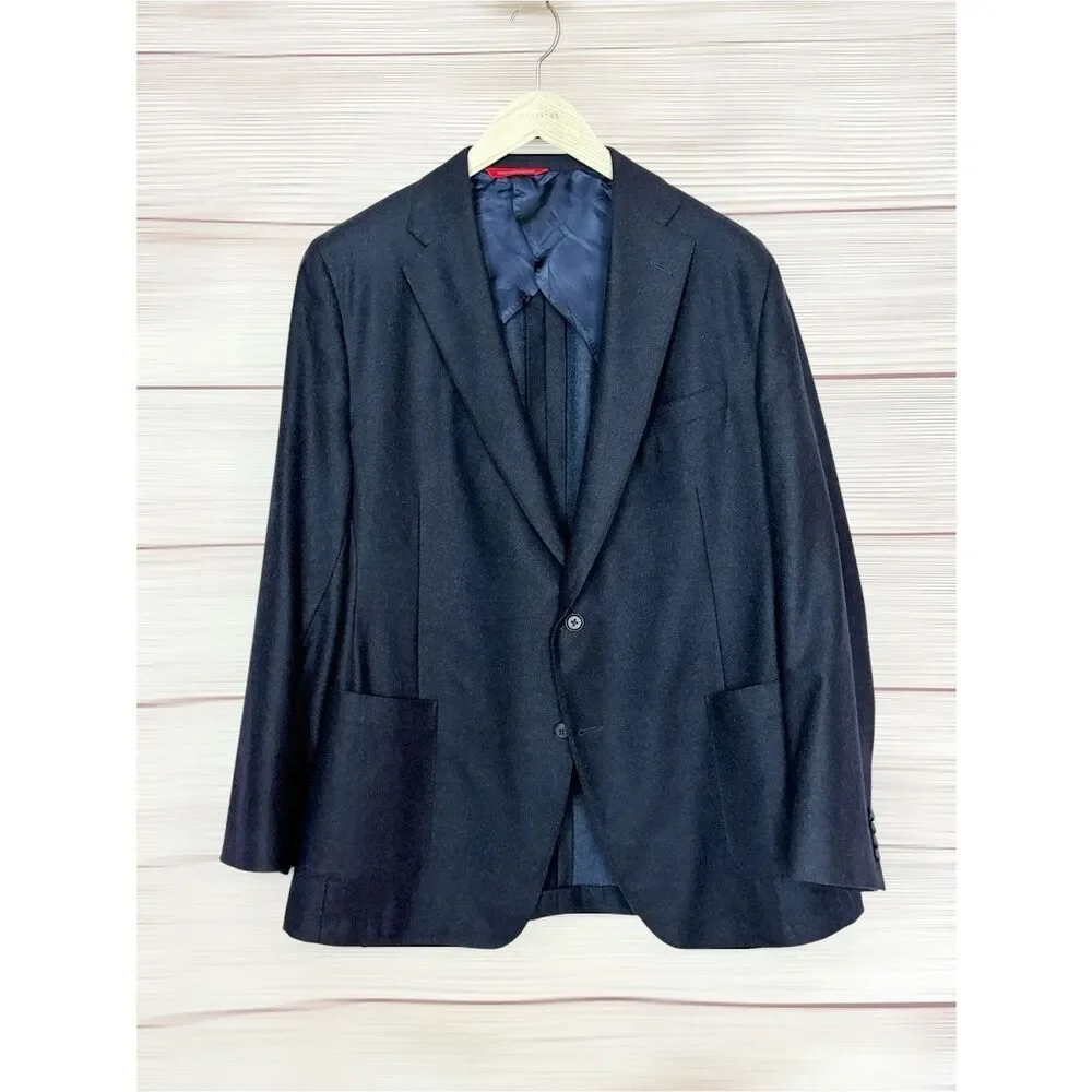 Samuelsohn Loro Piana Sweet Felt Blazer Navy Wool Sport Coat 46R - US 40-42